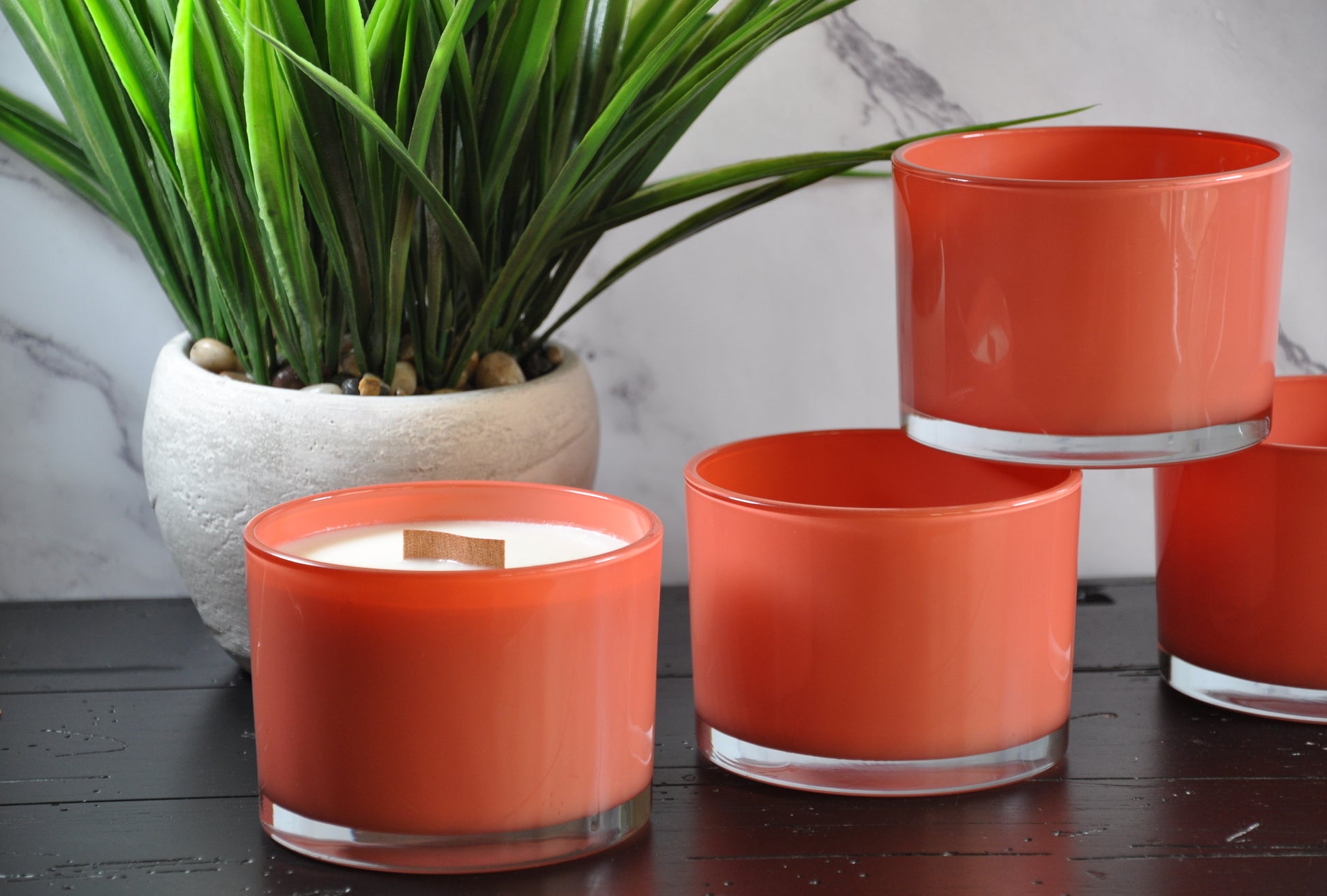 burnt red-empty-candle-bowl-16oz-empty candle-glass-red-coral-epitome-candle-bowl-3-scents-candles-ny-empty-candle-glass-decorative-bowls-candle-making-supplies-vessels-holders-containers-red-bowls