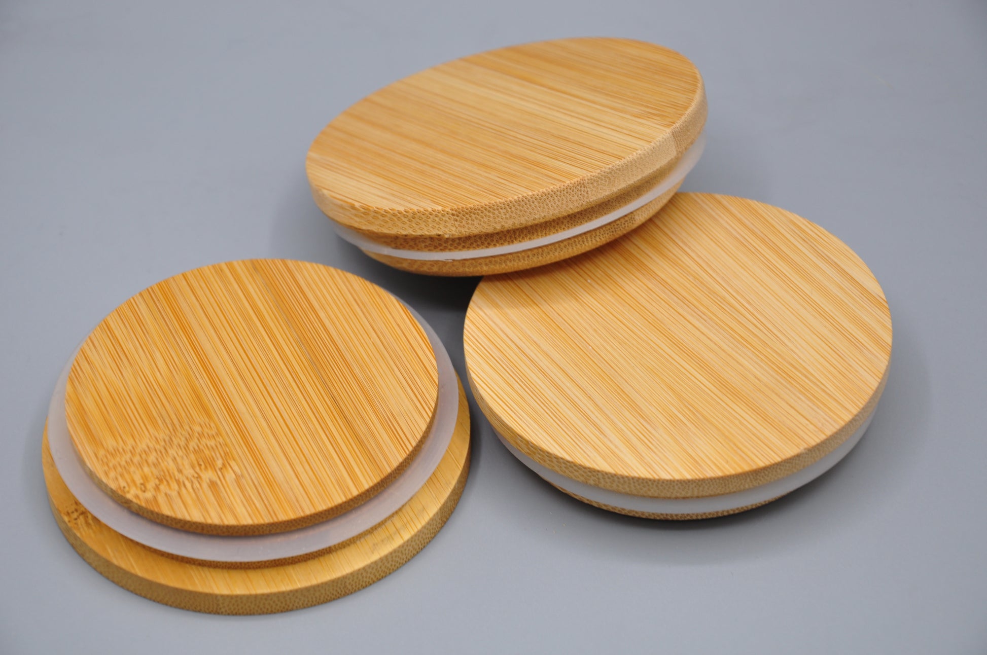 bamboo lid for 10oz frosted candle glass