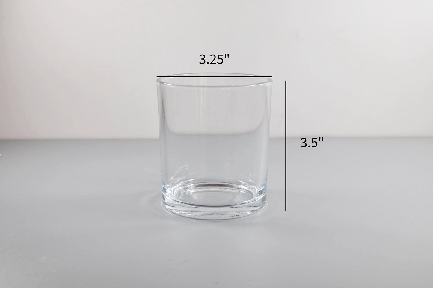 10oz Clear Candle Glass with Metal Flat Top or Bamboo Lid