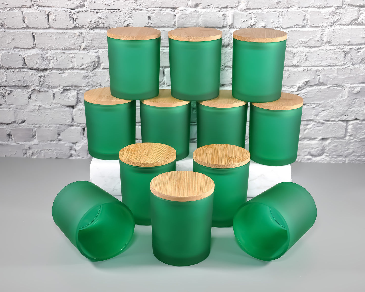 green-empty-frosted-candle-glass-bamboo-lid-10oz-8oz-wholesale-jars-lids-wholesale-glass-bulk-jars-bulk-glass-candle-jars-candle-jars-bulk-green-empty-candle-jars-candle-containers-candle-jars-wholesale-empty-candle-vessels-holders-containers