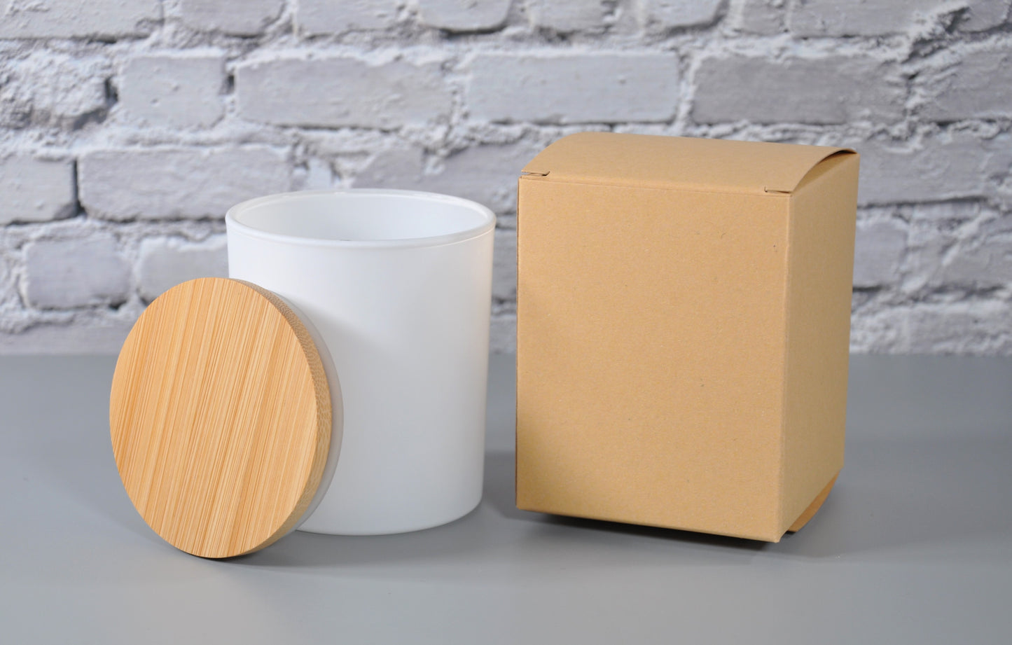 Matte White 10oz Candle Glass
