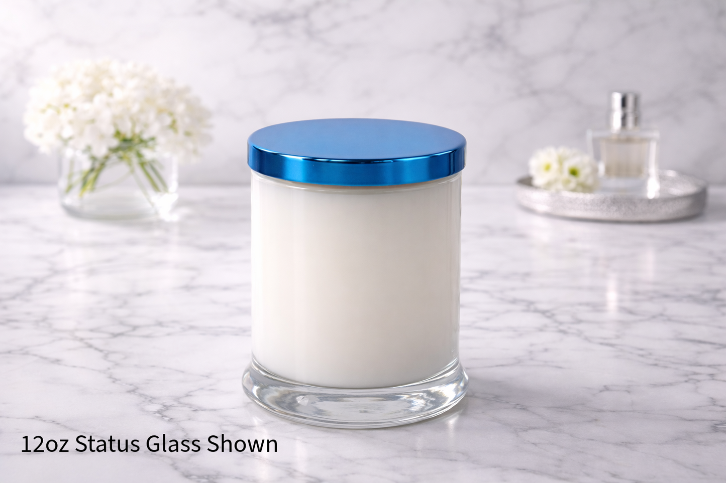 3.25" Blue Electroplated Iron Slip-Cover Lids with Soft Seal