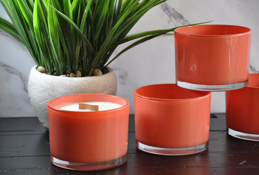 burnt red-empty-candle-bowl-16oz-empty candle-glass-red-coral-epitome-candle-bowl-3-scents-candles-ny-empty-candle-glass-decorative-bowls-candle-making-supplies-vessels-holders-containers-red-bowls