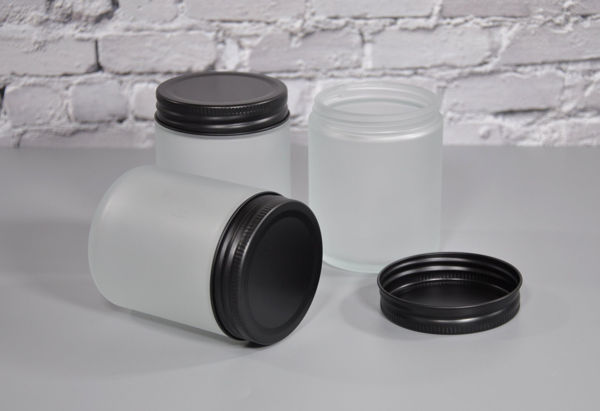 9-oz-white-frosted-clear-mason-jar-lid-candles-lotions-wholesale-jars-lids-bulk-jars-lids-wholesale-bulk-glass-vessels-containers-holders-3-scents-candles-miller-place-NY