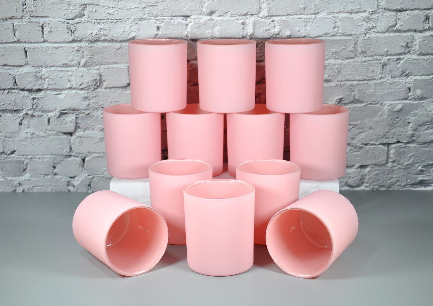 matte-pink-10oz-frosted-empty-candle-glass-jars-wholesale-bulk-jars-bulk-glass-candle-holders-vessels-containers-candle-jars-lids-candle-supplies-bamboo-lids-3-scents-candles-NY