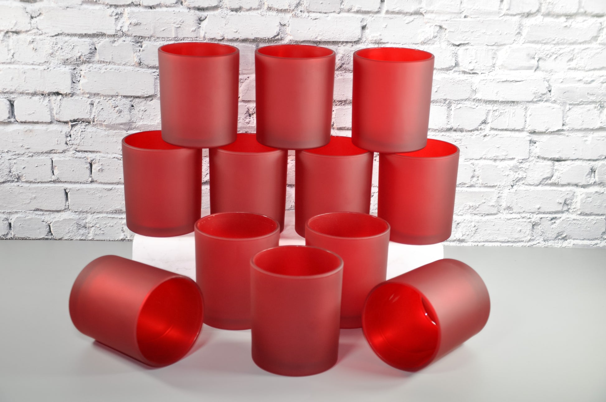 red-10oz-frosted-candle-glass-bamboo-lid-3-scents-candles-NY-bulk-wholesale-jars-lids-red-glass-mothers-day-valentines-day-christmas-empty-candle-glass-storage-jar