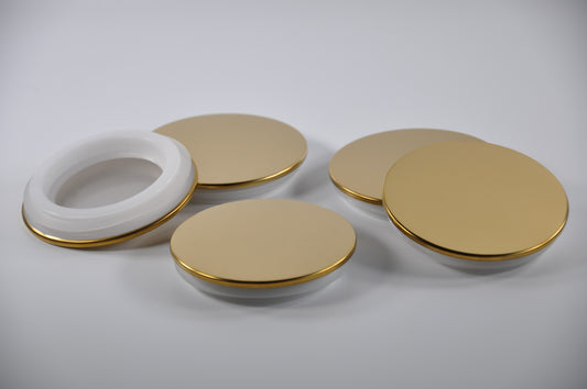 Gold Flat Top Metal Lid