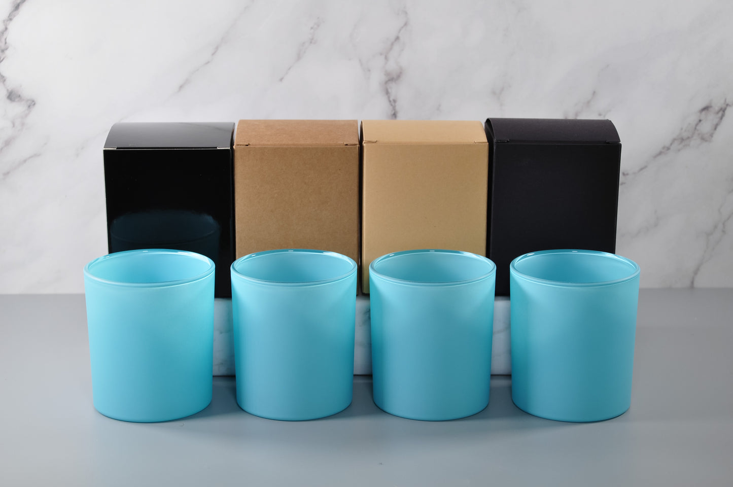 Matte blue 10oz straight sided tumbler jar with lid, 10oz frosted glass, candle jars, candle jars and lids, candle jar, candle containers, candle jars empty, candles jars bulk, candle vessels, empty candle jars, candle glass wholesale, bulk candle jars, 3scentscandles