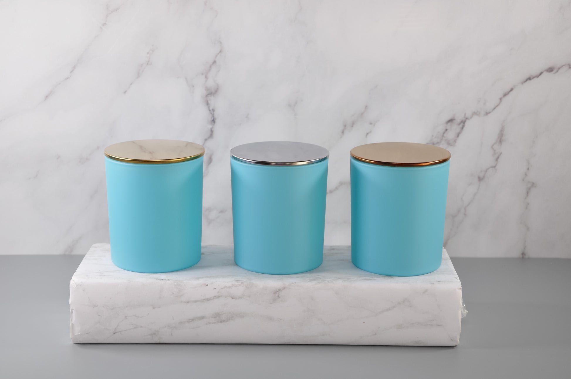 Matte blue 10oz straight sided tumbler jar with lid, 10oz frosted glass, candle jars, candle jars and lids, candle jar, candle containers, candle jars empty, candles jars bulk, candle vessels, empty candle jars, candle glass wholesale, bulk candle jars, 3scentscandles