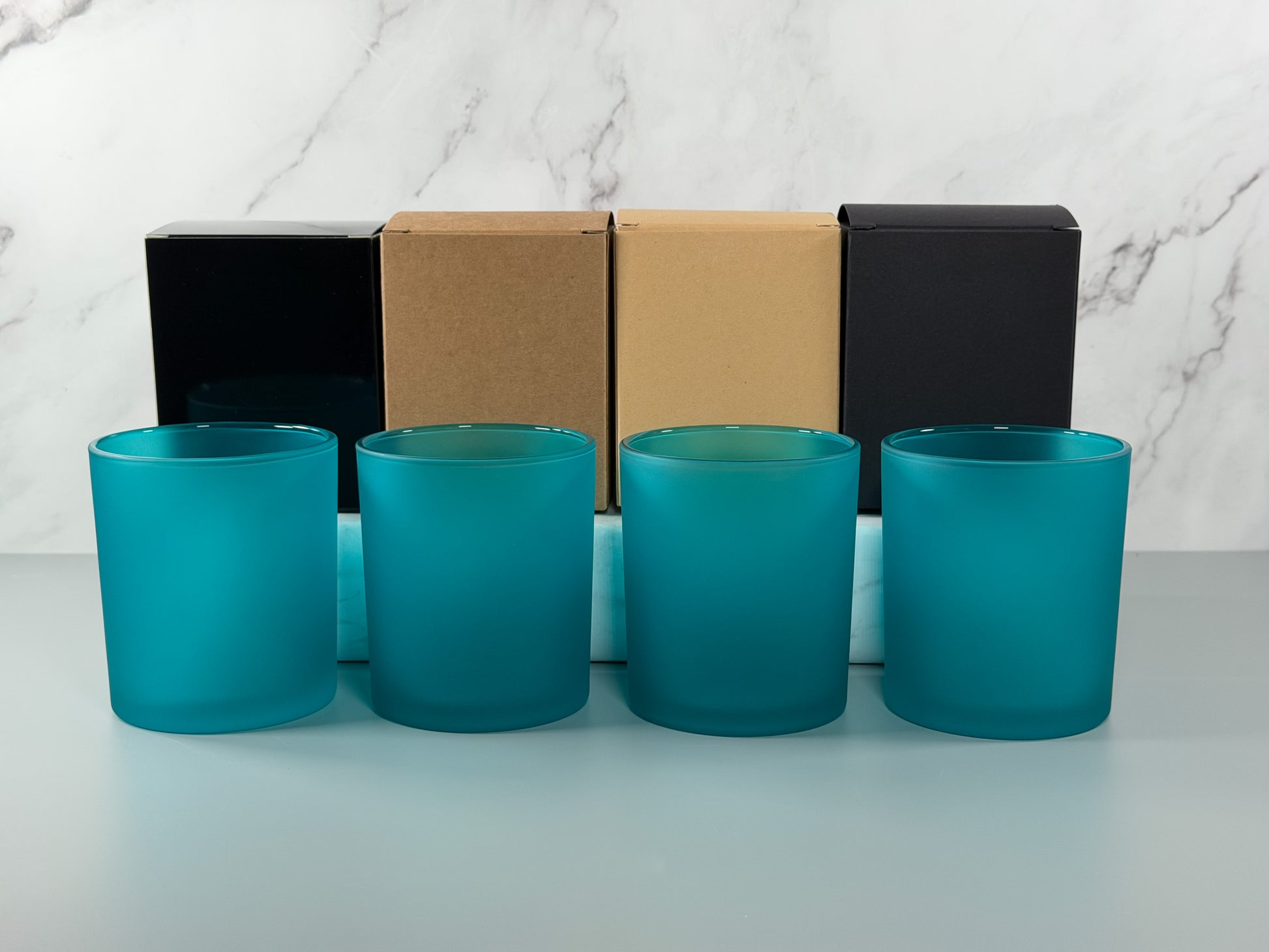 Teal 10oz straight sided tumbler jar with lid, 10oz frosted glass, candle jars, candle jars and lids, candle jar, candle containers, candle jars empty, candles jars bulk, candle vessels, empty candle jars, candle glass wholesale, bulk candle jars, 3scentscandles