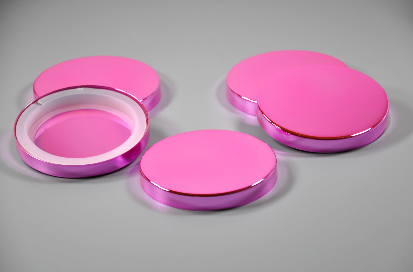 3.25" pink electroplated slip cover iron lid for candle glass