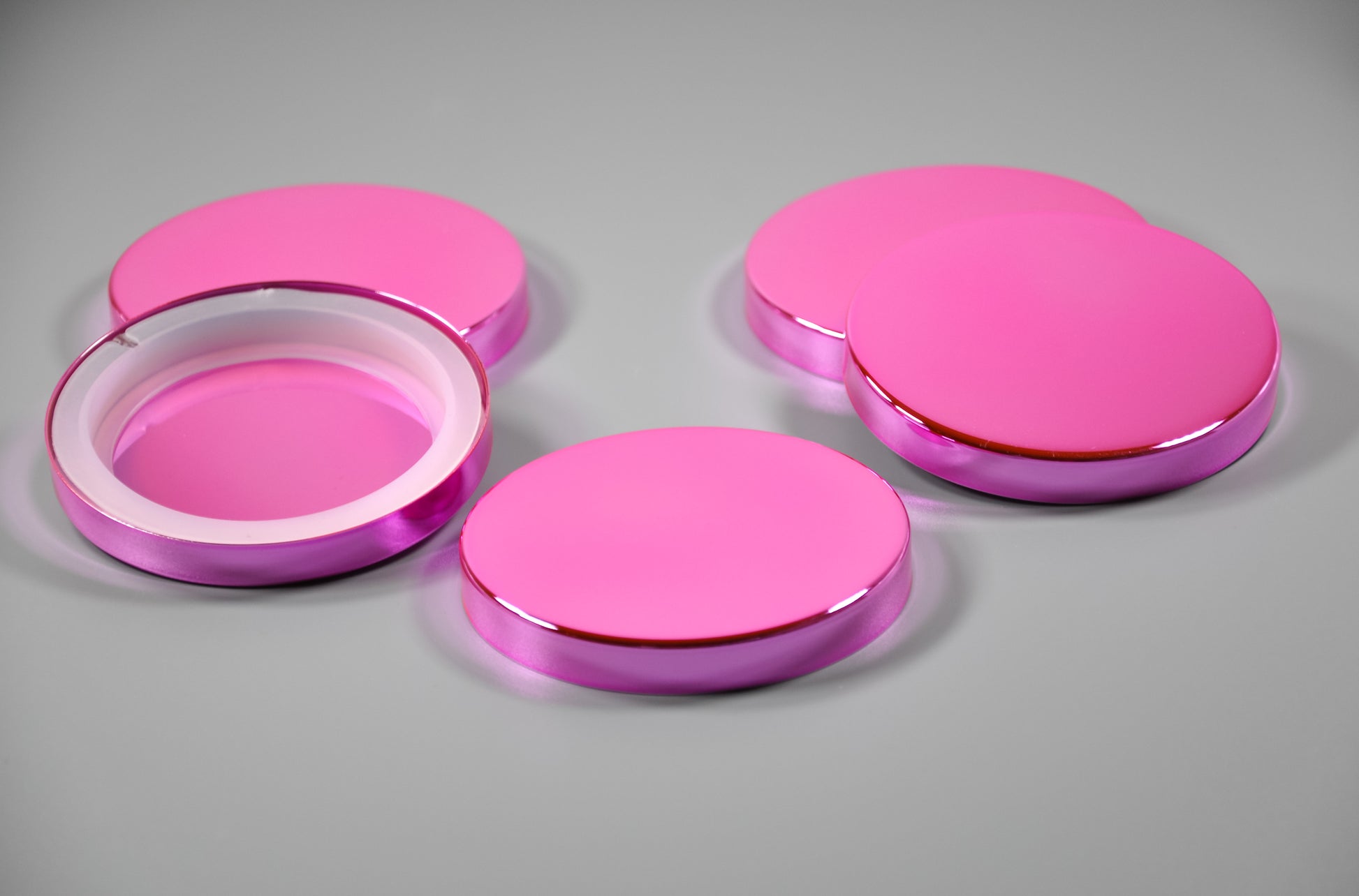 3.25" pink electroplated slip cover iron lid for candle glass