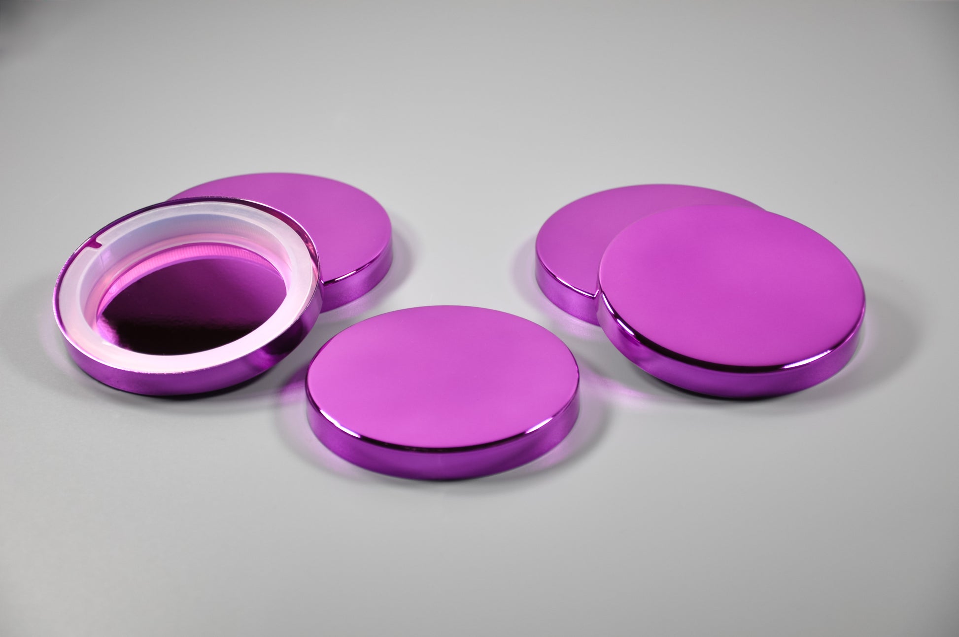 3.25" purple electroplated slip cover iron lid for candle glass