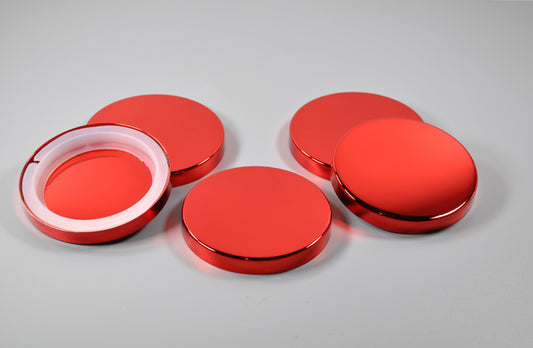 3.25" red electroplated slip cover iron lid for candle glass