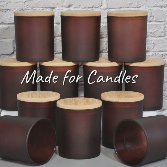 video-amber-brown-merlot-empty-10oz-8oz-frosted-candle-glass-bamboo-lid-candle-jars-wholesale-jars-lids-wholesale-glass-bulk-jars-bulk-glass-candle-jars-candle-jars-bulk-matte-brown-empty-candle-jars-candle-containers-candle-jars-wholesale-empty-candle-vessels-holders-containers